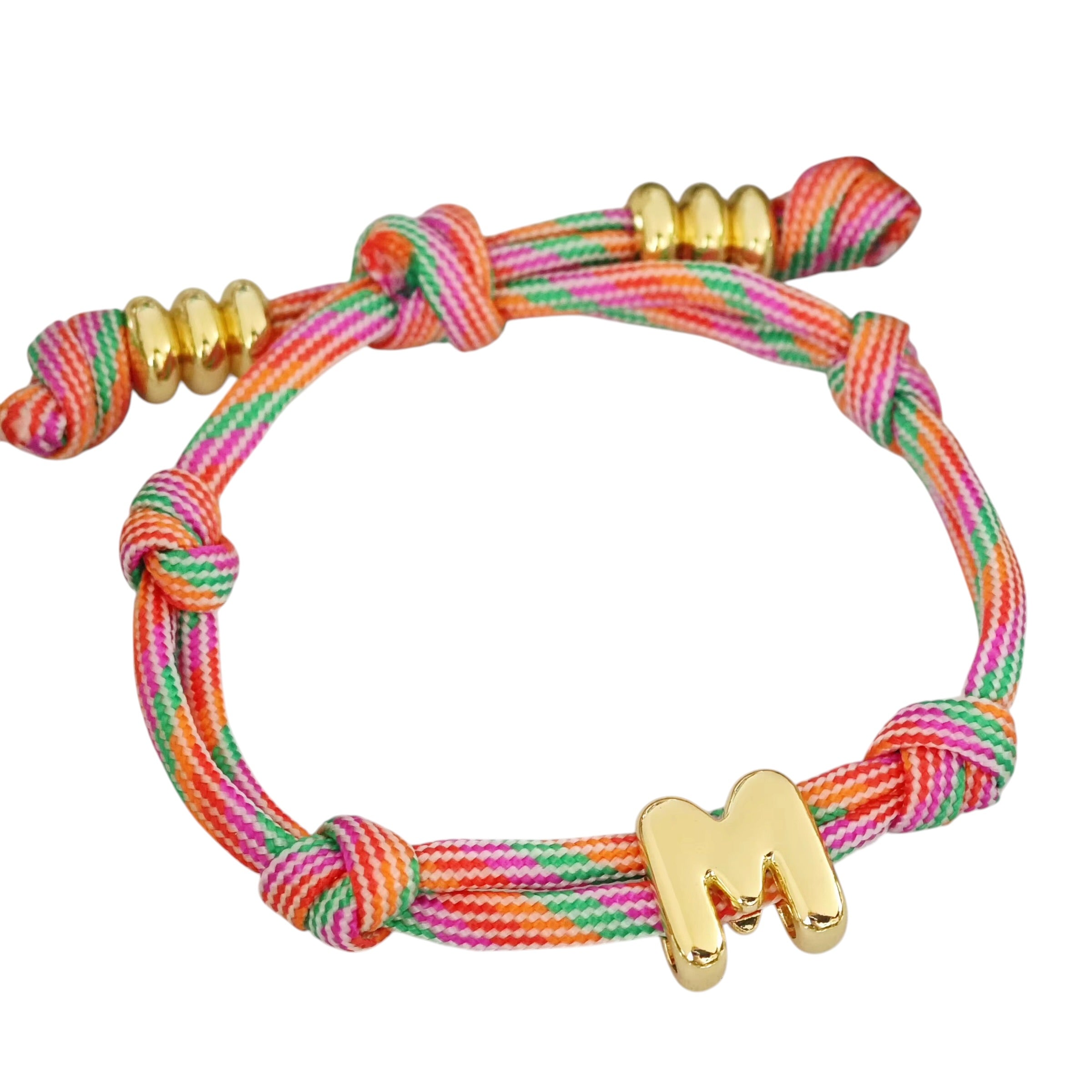 Rainbow Initial Paracord Bracelet