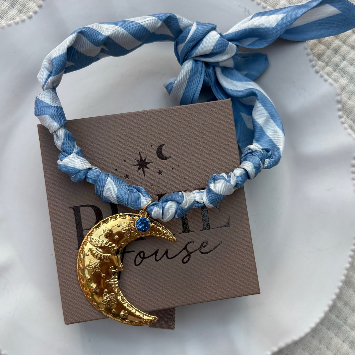 Blue Moon Scarf Choker