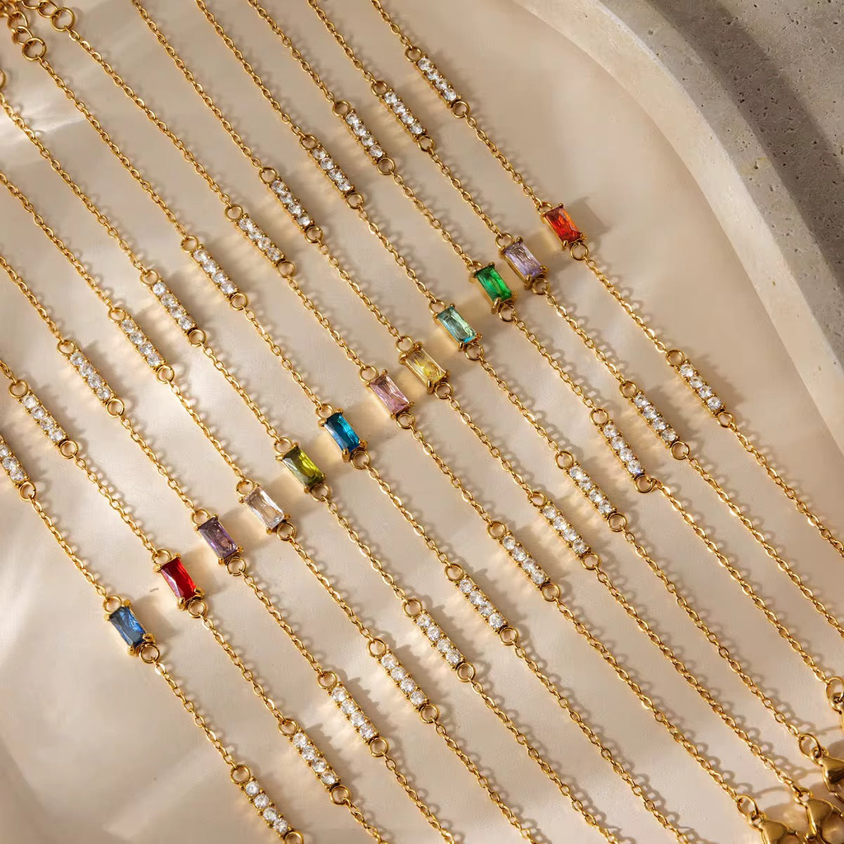 Crystal & Cross Bracelet Duo