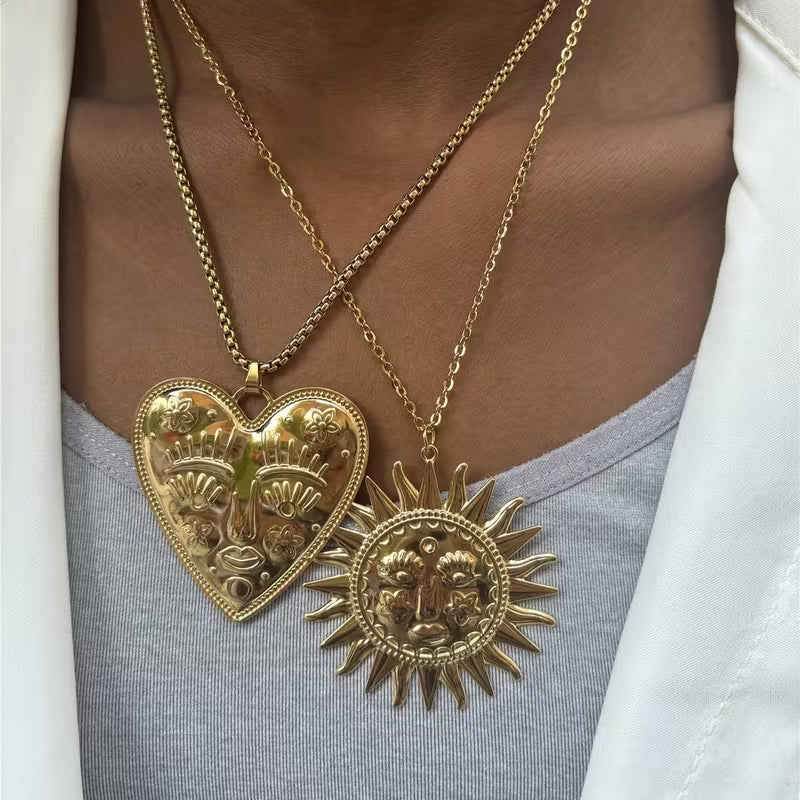 Large Bohemian Sun Necklace